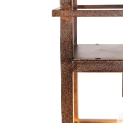 QAZQA Industriële hanglamp roestbruin met rek 4-lichts - Cage Rack