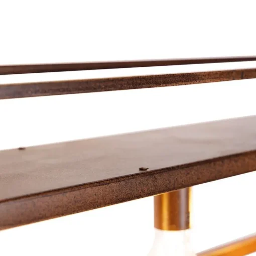 QAZQA Industriële hanglamp roestbruin met rek 4-lichts - Cage Rack
