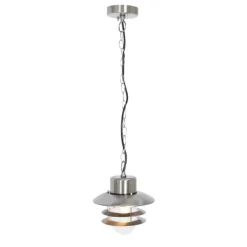 QAZQA Industriële hanglamp staal IP44 - Shell