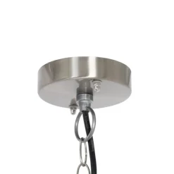 QAZQA Industriële hanglamp staal IP44 - Shell