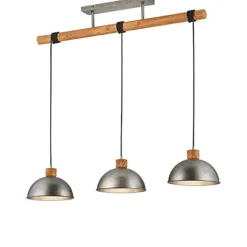 Trio Leuchten Industriële hanglamp staal 3-lichts - Arti