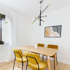 QAZQA Industriële hanglamp zwart en goud 78 cm 6-lichts - Sydney