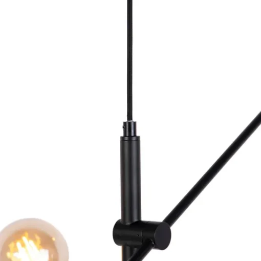 QAZQA Industriële hanglamp zwart en goud 78 cm 6-lichts - Sydney
