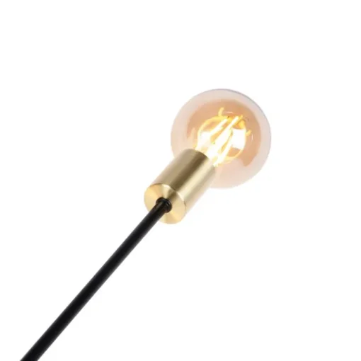 QAZQA Industriële hanglamp zwart en goud 78 cm 6-lichts - Sydney