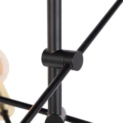 QAZQA Industriële hanglamp zwart en goud 78 cm 6-lichts - Sydney