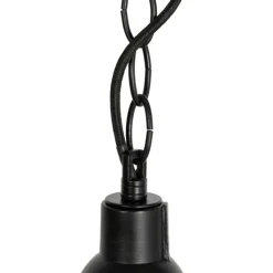 QAZQA Industriële hanglamp zwart met glas - Cabin