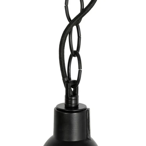 QAZQA Industriële hanglamp zwart met glas - Cabin