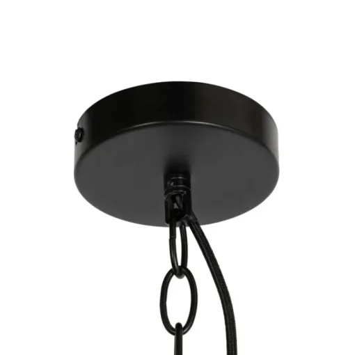 QAZQA Industriële hanglamp zwart met glas - Cabin
