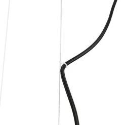 QAZQA Industriële hanglamp zwart met hout en rek 4-lichts - Cage Rack