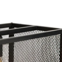 QAZQA Industriële hanglamp zwart 118 cm met gaas 4-lichts - Cage