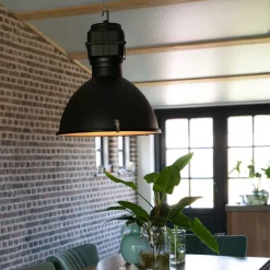 QAZQA Industriële hanglamp zwart 53,5 cm - Sicko