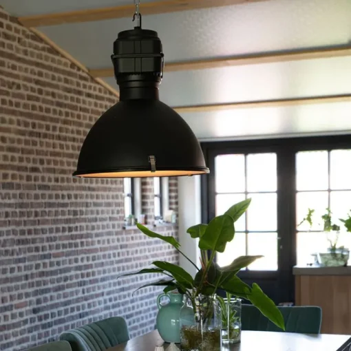 QAZQA Industriële hanglamp zwart 53,5 cm - Sicko