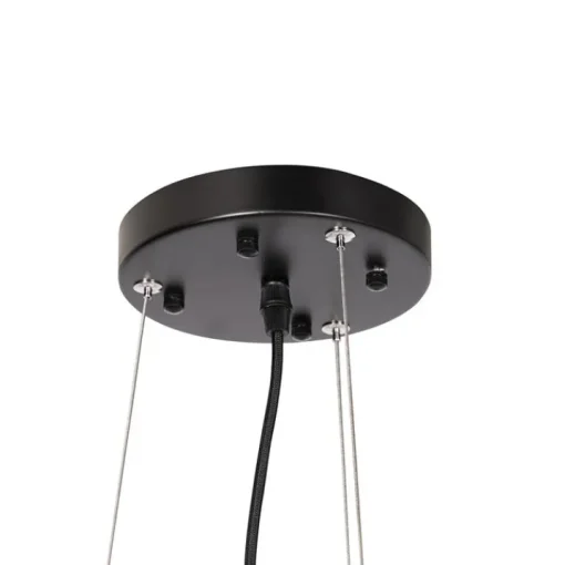 QAZQA Industriële hanglamp zwart 16-lichts verstelbaar - Hobby Spinne