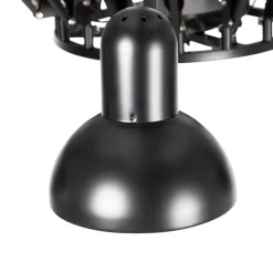 QAZQA Industriële hanglamp zwart 16-lichts verstelbaar - Hobby Spinne