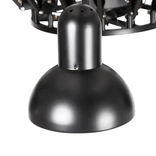 QAZQA Industriële hanglamp zwart 16-lichts verstelbaar - Hobby Spinne