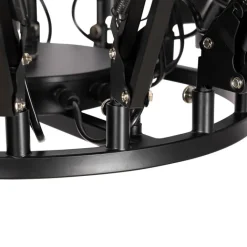 QAZQA Industriële hanglamp zwart 16-lichts verstelbaar - Hobby Spinne