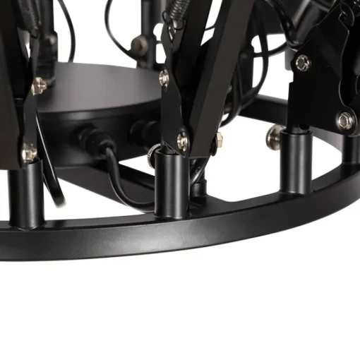 QAZQA Industriële hanglamp zwart 16-lichts verstelbaar - Hobby Spinne