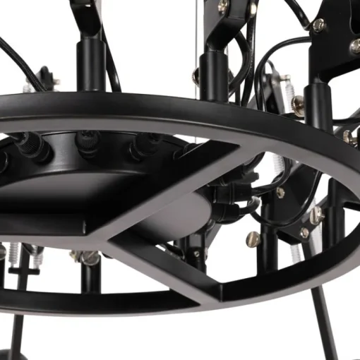 QAZQA Industriële hanglamp zwart 16-lichts verstelbaar - Hobby Spinne