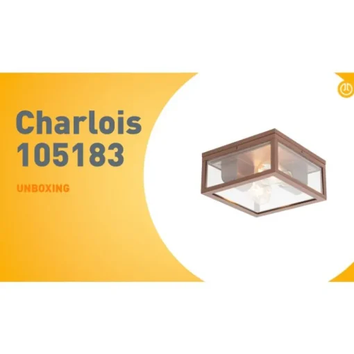 QAZQA Industriële plafondlamp roestbruin IP44  2-lichts - Charlois