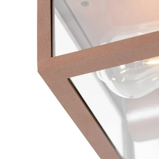 QAZQA Industriële plafondlamp roestbruin IP44  2-lichts - Charlois