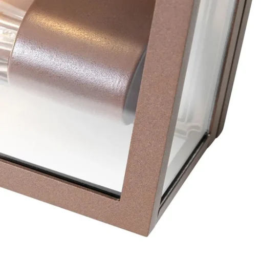 QAZQA Industriële plafondlamp roestbruin IP44  2-lichts - Charlois