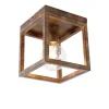 QAZQA Industriële plafondlamp roestbruin - Cage