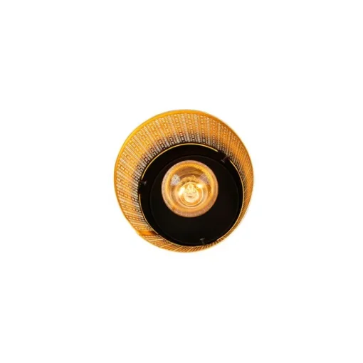QAZQA Industriële plafondlamp zwart met goud - Raspi
