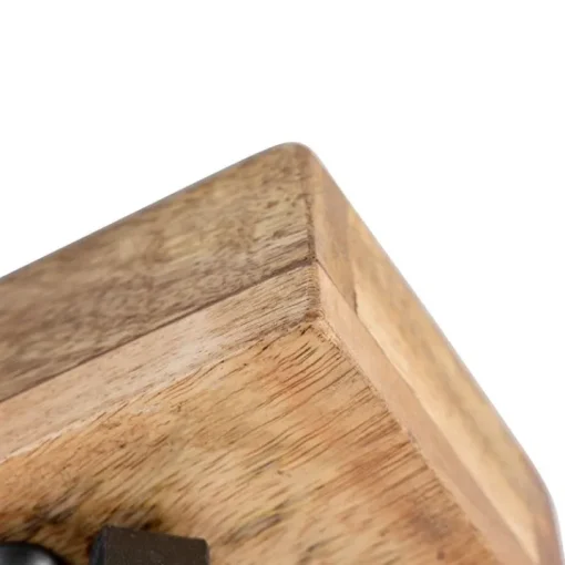QAZQA Industriële spot donkergrijs met mango hout 2-lichts - Mangoes
