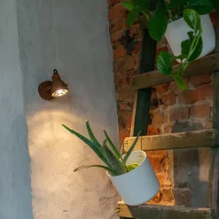 QAZQA Industriële spot roestbruin draai- en kantelbaar - Sorra