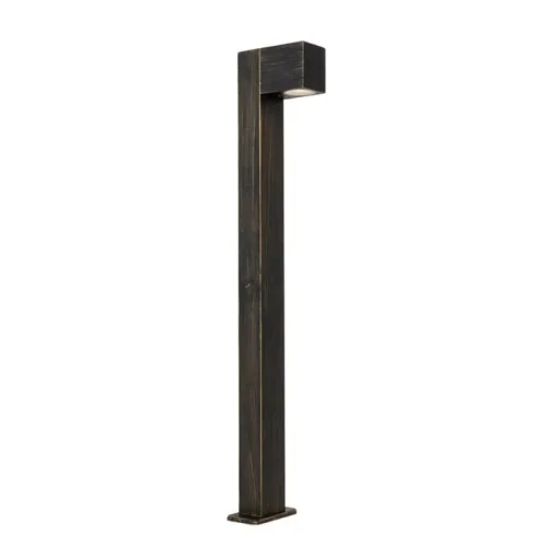 QAZQA Industriële staande buitenlamp antiek goud 80 cm IP44 - Baleno