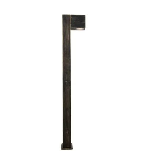 QAZQA Industriële staande buitenlamp antiek goud 80 cm IP44 - Baleno