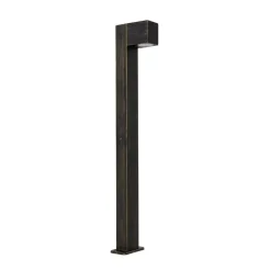 QAZQA Industriële staande buitenlamp antiek goud 80 cm IP44 - Baleno