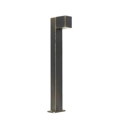 QAZQA Industriële staande buitenlamp antiek goud 65 cm IP44 - Baleno