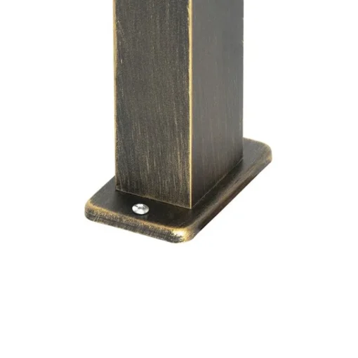 QAZQA Industriële staande buitenlamp antiek goud 65 cm IP44 - Baleno