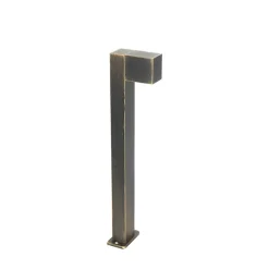 QAZQA Industriële staande buitenlamp antiek goud 65 cm IP44 - Baleno