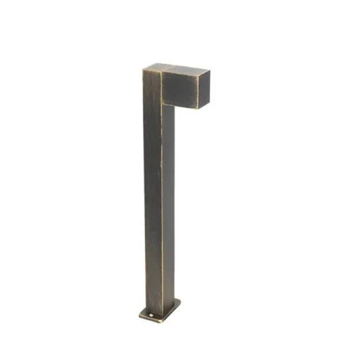 QAZQA Industriële staande buitenlamp antiek goud 65 cm IP44 - Baleno