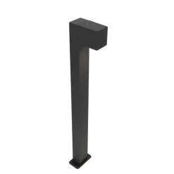 QAZQA Industriële staande buitenlamp donkergrijs 80 cm IP44 - Baleno