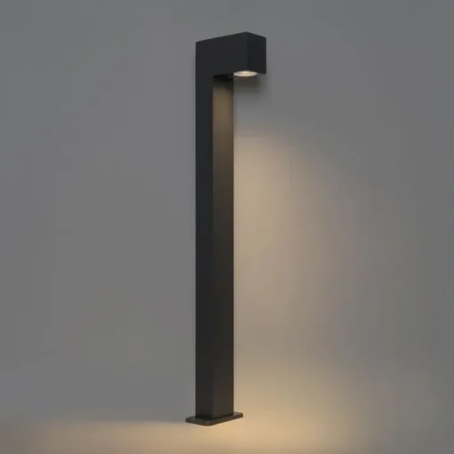 QAZQA Industriële staande buitenlamp donkergrijs 80 cm IP44 - Baleno