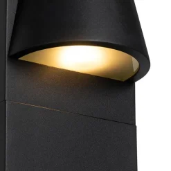 QAZQA Industriële staande buitenlamp zwart IP44 - Femke