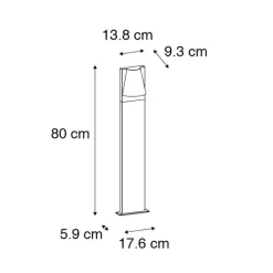 QAZQA Industriële staande buitenlamp zwart IP44 - Femke