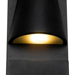 QAZQA Industriële staande buitenlamp zwart IP44 - Femke