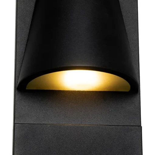 QAZQA Industriële staande buitenlamp zwart IP44 - Femke