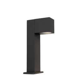 QAZQA Industriële staande buitenlamp donkergrijs 30 cm IP44 - Baleno