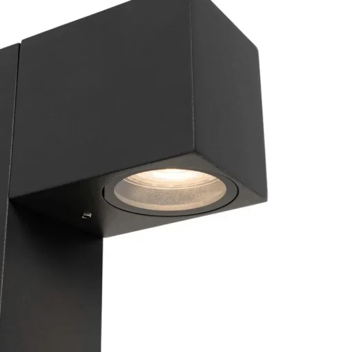QAZQA Industriële staande buitenlamp donkergrijs 30 cm IP44 - Baleno