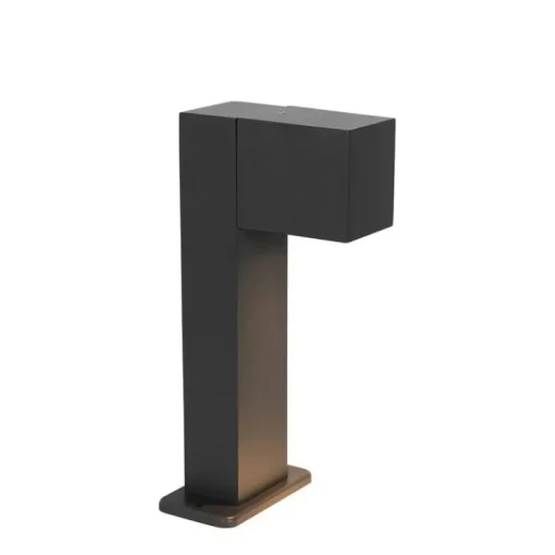 QAZQA Industriële staande buitenlamp donkergrijs 30 cm IP44 - Baleno