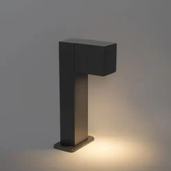 QAZQA Industriële staande buitenlamp donkergrijs 30 cm IP44 - Baleno