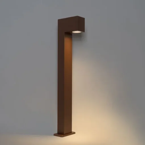 QAZQA Industriële staande buitenlamp roestbruin 65 cm IP44 - Baleno