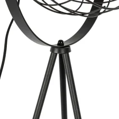 QAZQA Industriële tripod vloerlamp zwart 35 cm verstelbaar - Hanze