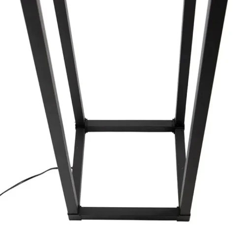 QAZQA Industriële vloerlamp zwart 3-lichts - Big Cage