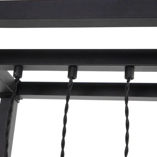 QAZQA Industriële vloerlamp zwart 3-lichts - Big Cage